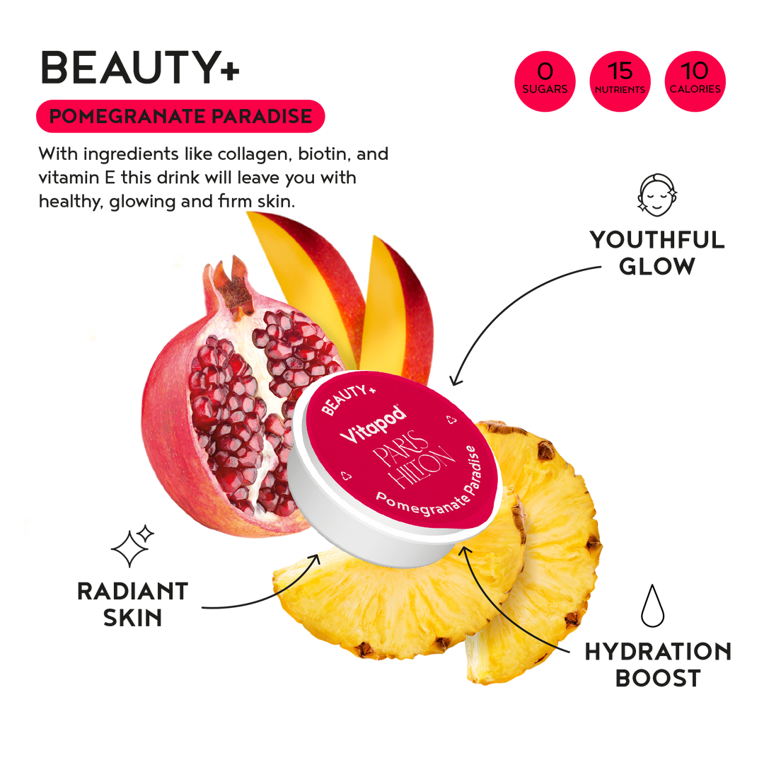 Paris Hilton x Vitapod Beauty+ Pomegranate Paradise, 28 pods