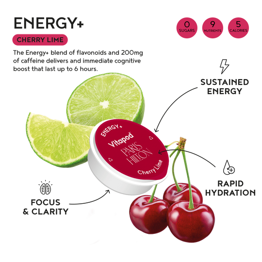 Paris Hilton x Vitapod Energy+ Cherry Lime, 28 pods