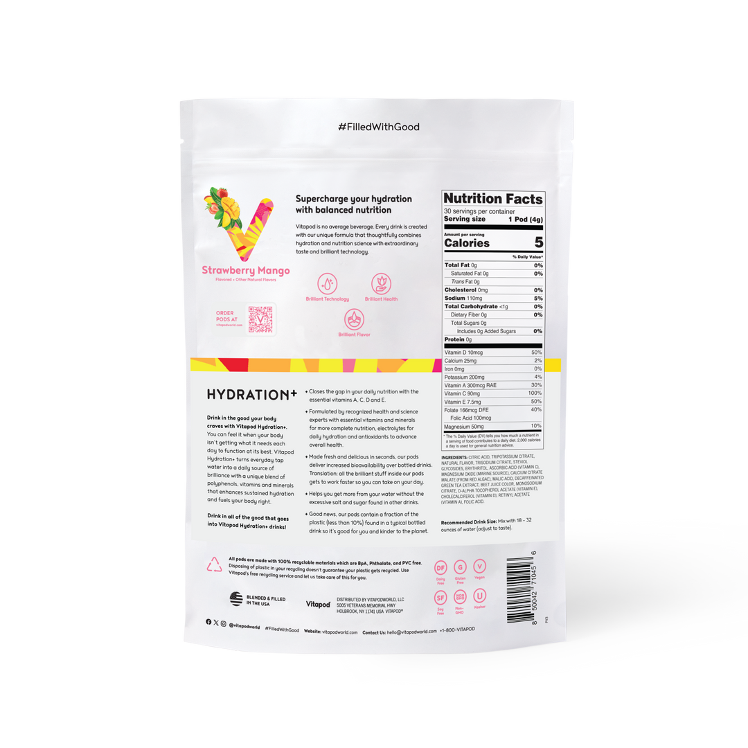 Hydration+ Strawberry Mango, 30 pods